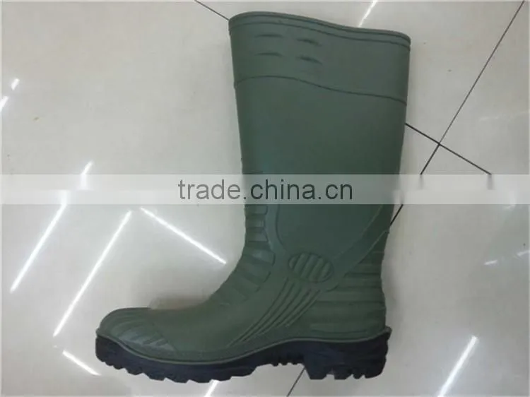 Fashion and Popular PVC steel toe wellington safety gumboots for construction