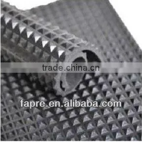 Black Pyramid Pattern Rubber Mat(Panchas Caucho)