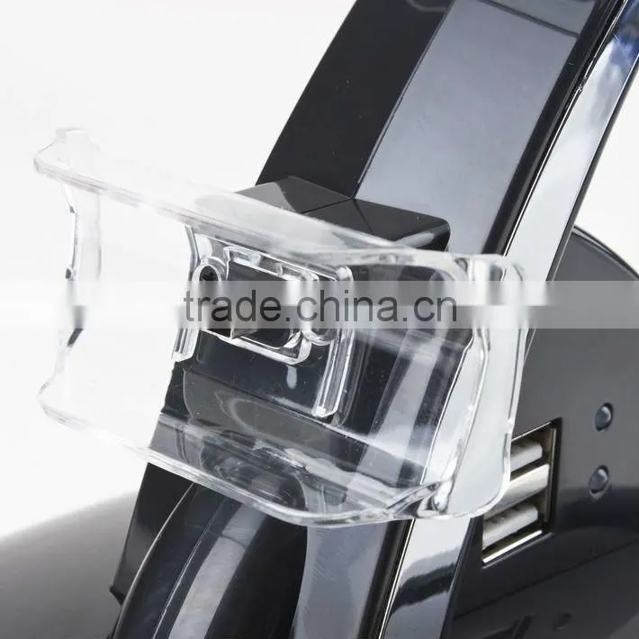 USB Dual Controller Control Charger Stand Dock Station for PS3 Charging LED