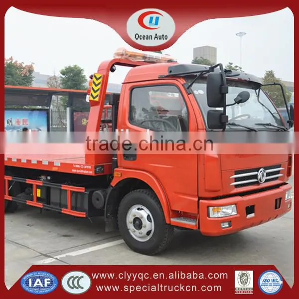 Dongfeng dlk flat wrecker truck 4X2 tow truck for sale