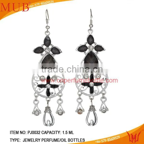 Cat's eye Jewelry Pendant Glass Perfume Bottle Jewelry Earring