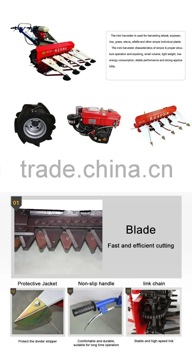 Mini rice harvester corn