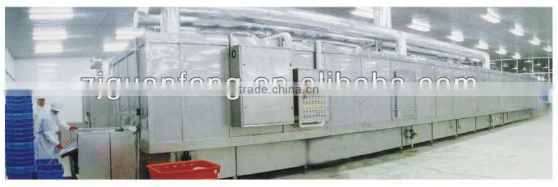 Food processing machinery fast freezing machine tunnel freezer