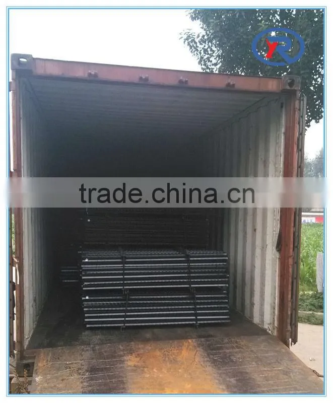 Black Painted Iron Fence Section