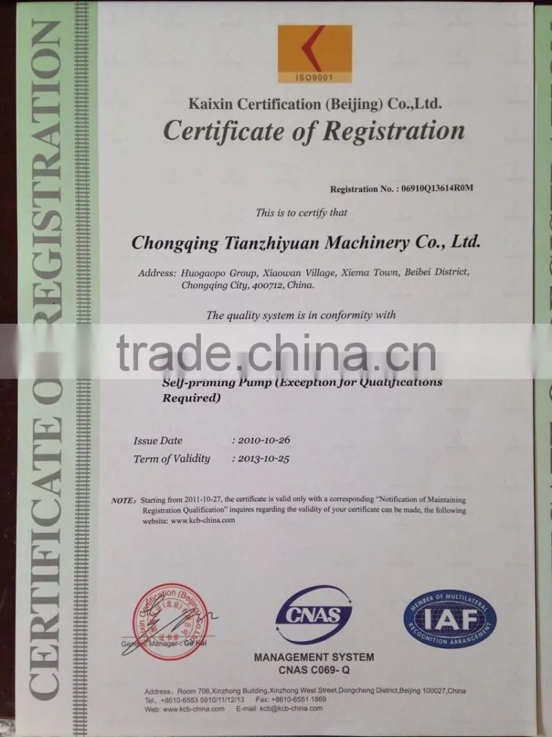 6.5 hp Water pump pulley with household water pump made in china
