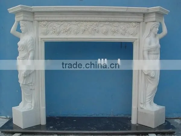 Western style carving marble fireplace