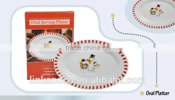 KC-00049 High Temperature decal ceramic dinner plate, ceramic fish plate