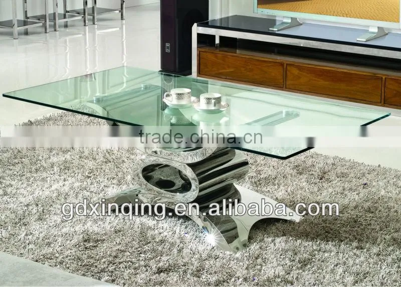 glass top sofa coffee table -C356