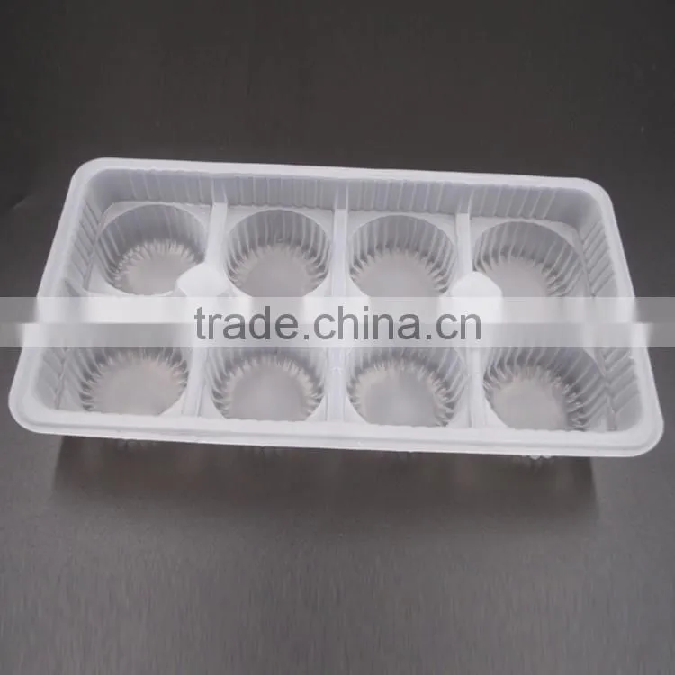 2017 Guangzhou White rectangle disposable plastic food/fruit frozen packing tray