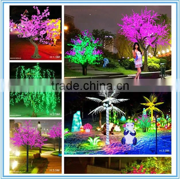 Artificial peony flower tree with lights
