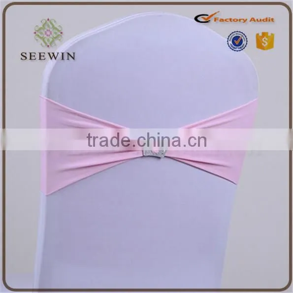 beautiful spandex chair sash with buckle for wedding deco