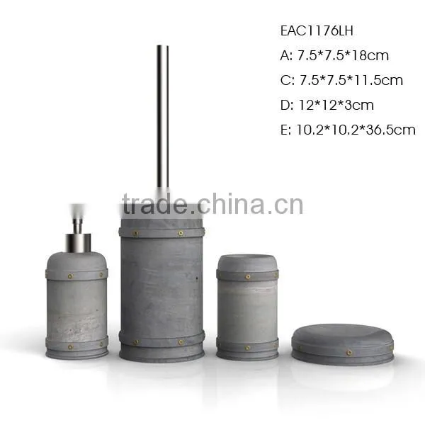 Handmade luxury concrete bath sets with colorful customized