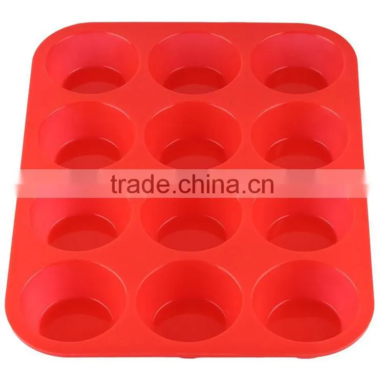 bpa free baking microwave oven 12 cup silicone muffin pan