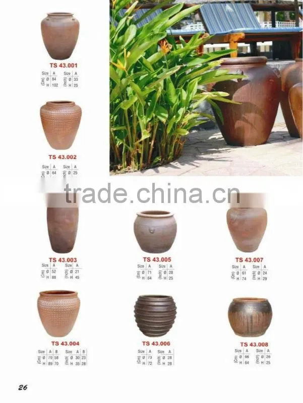 Vietnam large outdoor Rustic garden pottery pot planters