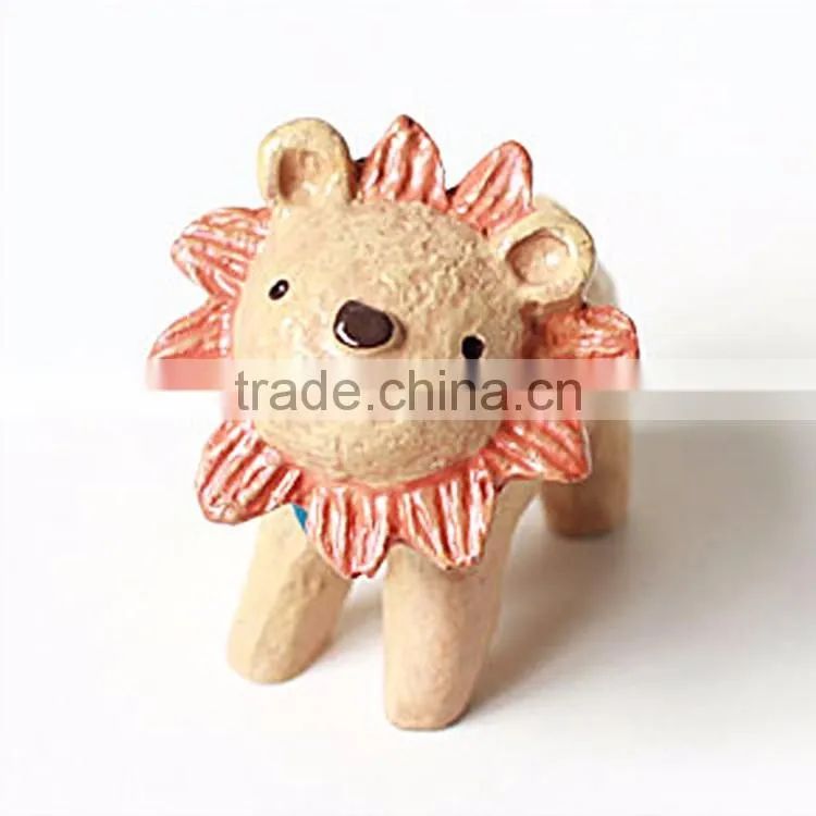 Custom christmas decor resin lion figurine miniatures