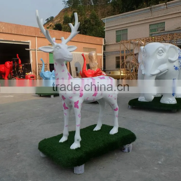 Fiberglass reindeer figure for movie cartoon
