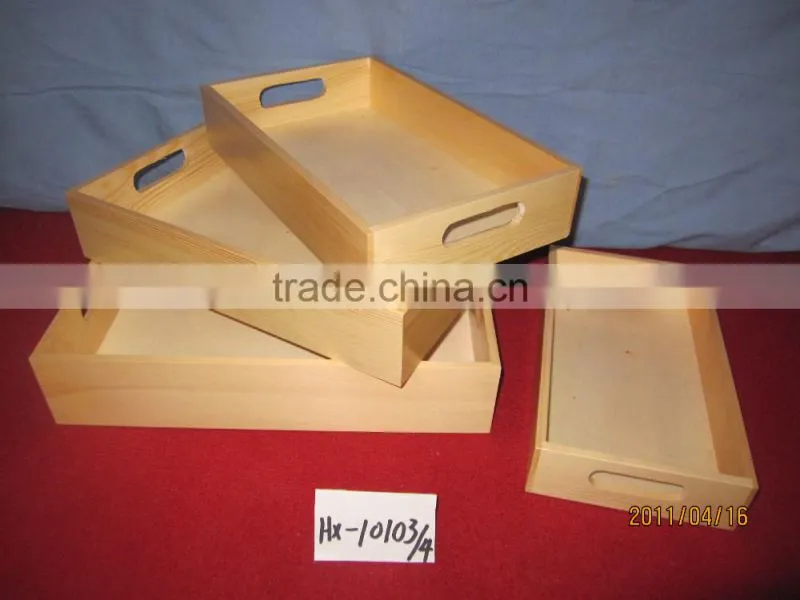 Portable antique small wooden tray for plants with 7 years experience