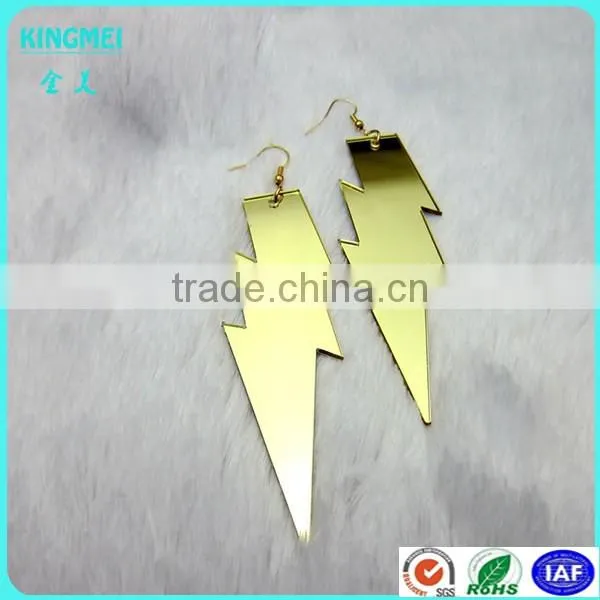 Modern fashion laser cutting mirror and shining acrylic earring for stage and party