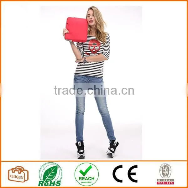 Laptop Case, PLEMO Nylon Lycra Fabric 14 Inch Laptop / Notebook Computer Case Briefcase Bag Pouch Sleeve, Red