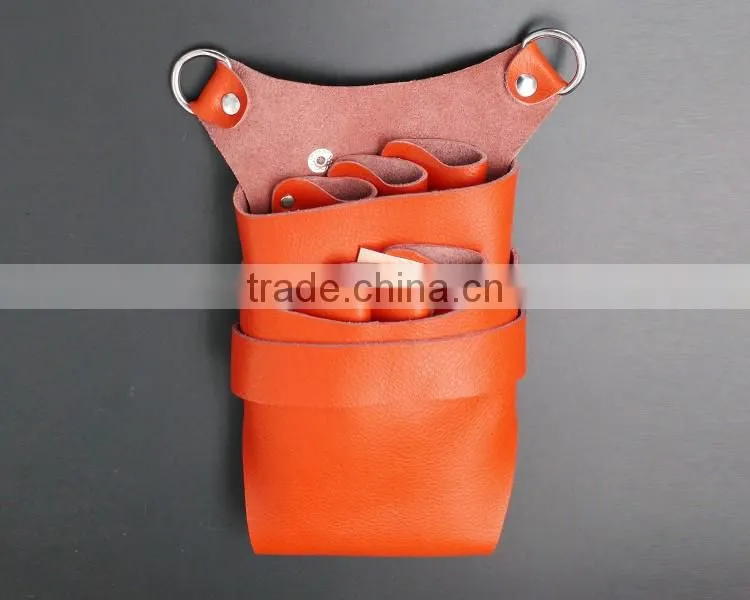QJ-CP22 Professional real leather hair shears sleeves hairdressing scissor pouches holster