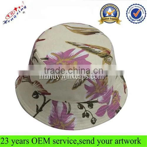 Wholesale Custom Floral Fashion Bucket Hat for Girls