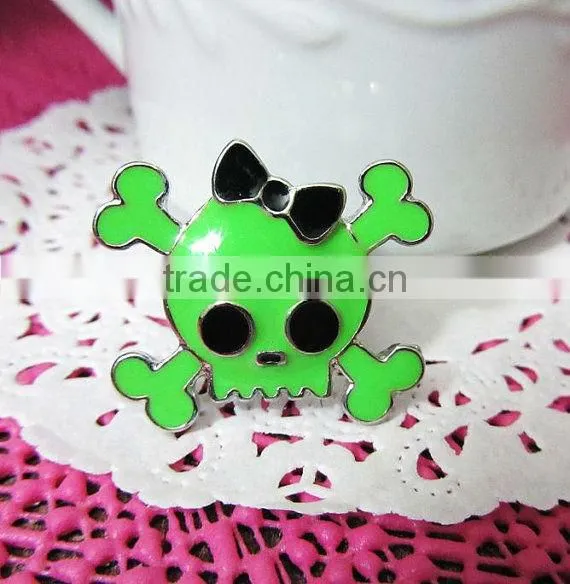 cute girly skull rings, antique silver skull rings, lovely rings for girls