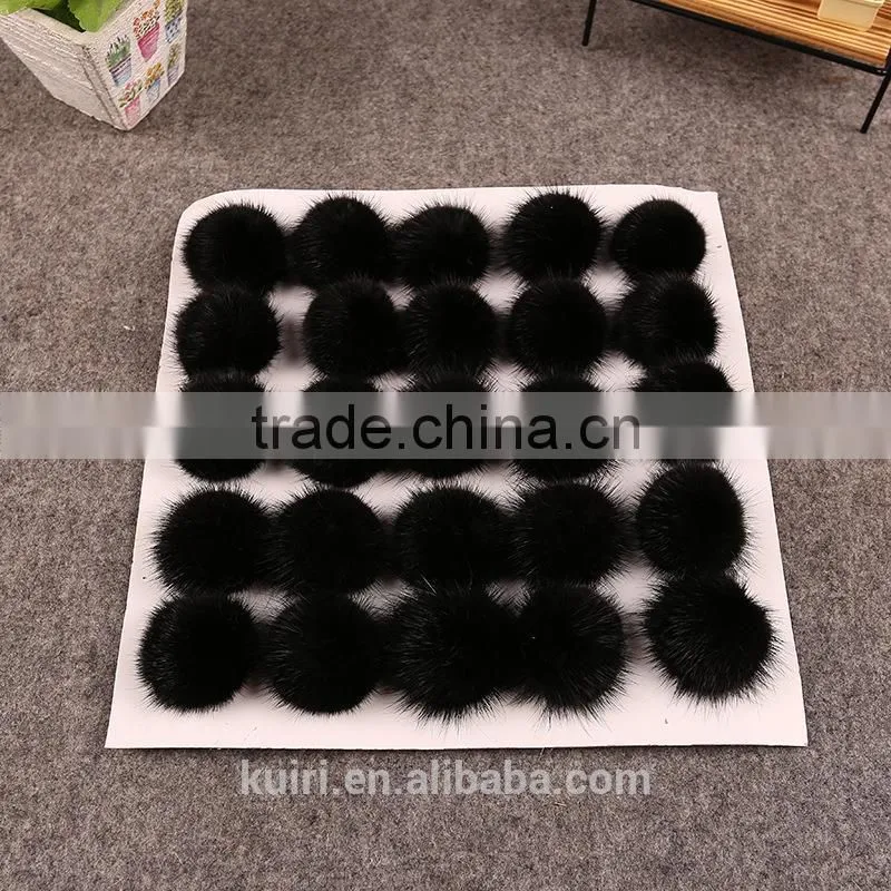 Brand new rabbit fur pom ball keychain with high quality tmq-157