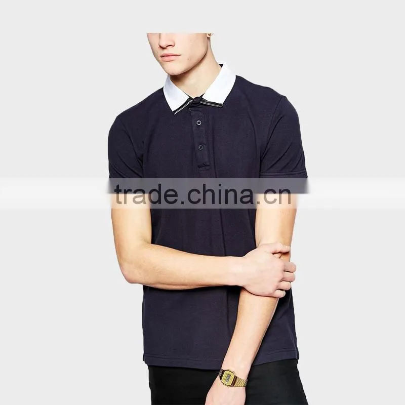 2015 china supplier Summer Men's Black Polo Shirt