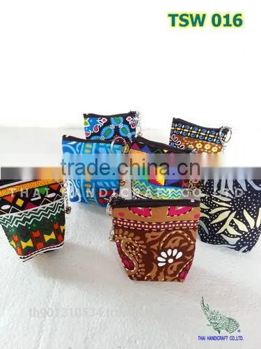 Thai cotton Handmade Coin bag.