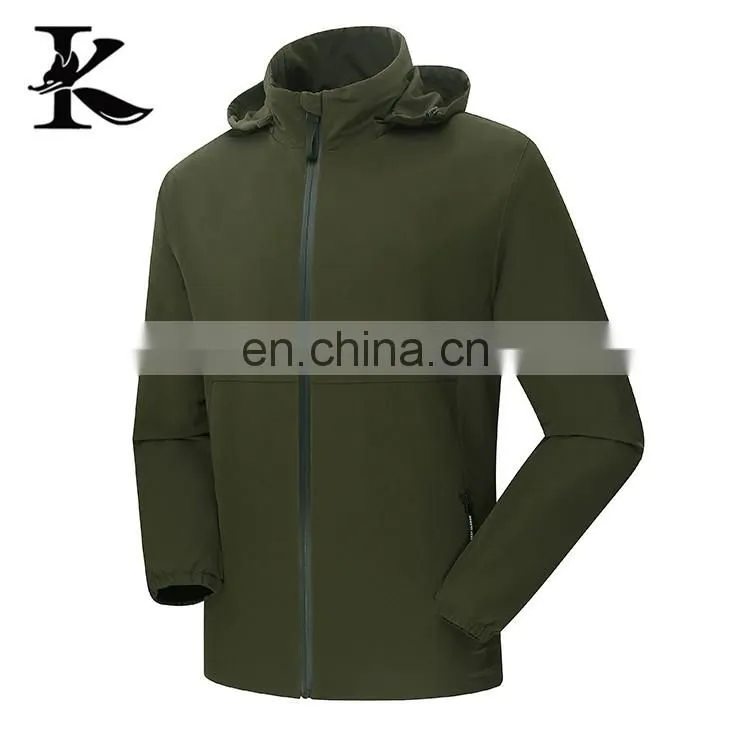 Custom outdoor waterproof jacket winter windbreaker for men