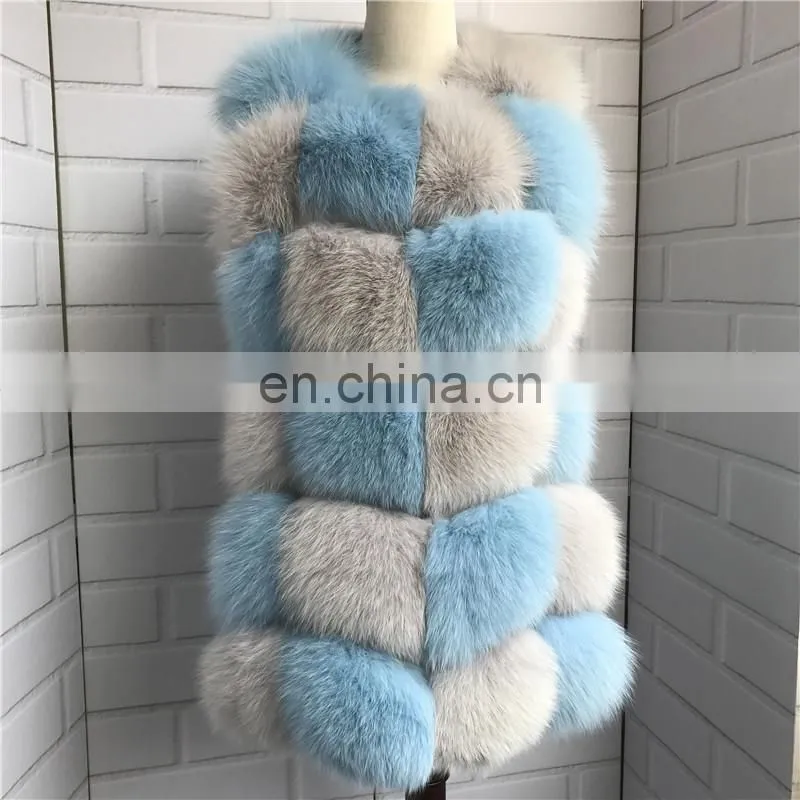 New Arrival 2015 Winter Warm Vest Fashion Women Fox Fur Vest Real Fur Coat