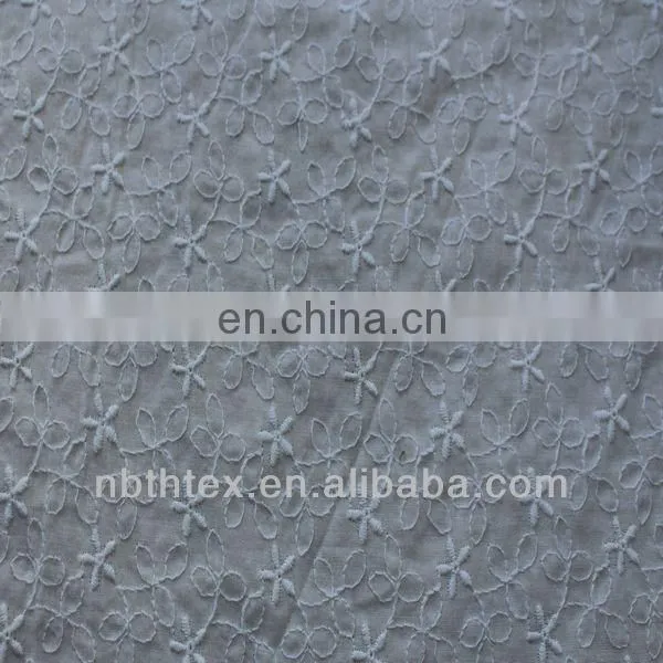 100% cotton embroidery eyelet fabric for garment