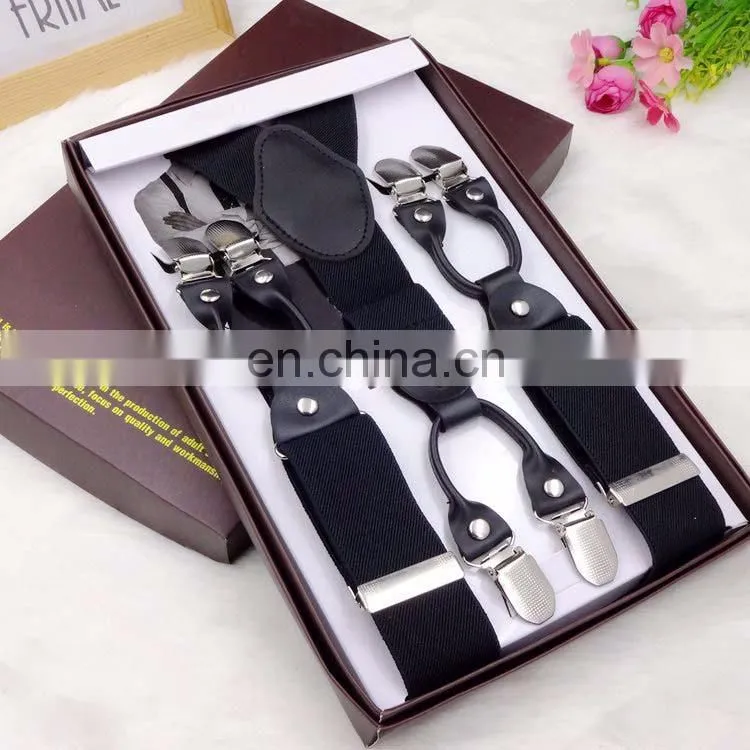 2017 yiwu hot sale fashion custom men's suspenders
