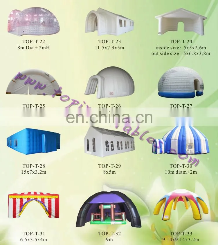 inflatable tent in advertising giant for sport party