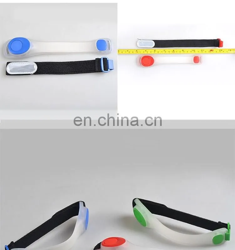 The movement arm tied Leggings with silica gel lamp safety warning lamp, running light ring reflective led belt light