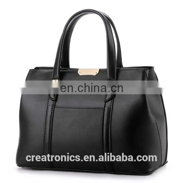 CR European test passed pu leather material large-capacity zipper white colors top sales noble woman fashion handbags