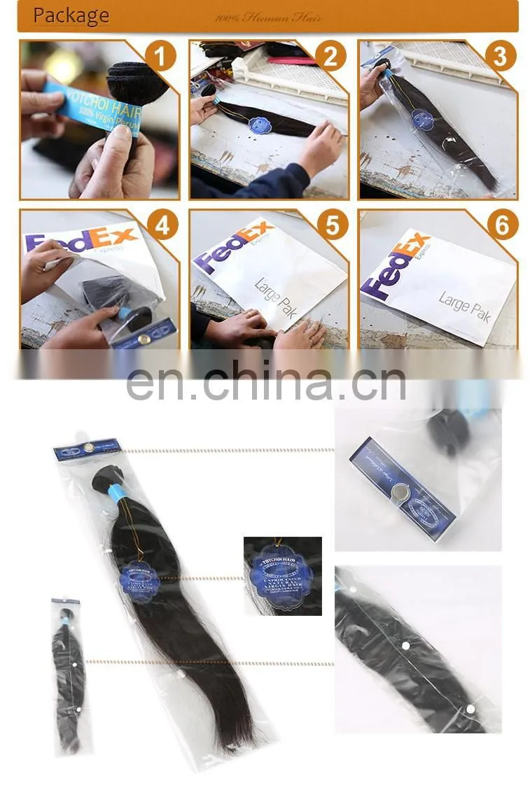 100% Virgin Hair Factory Wholesale Price Saga Remy Hair Extension