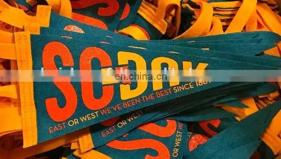 Promotional Logo Printed Felt Triangle Pennant Flag Banners