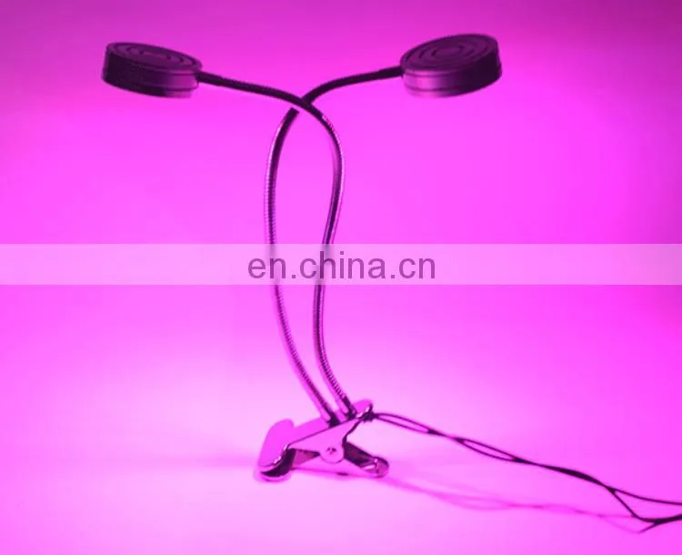 2018 New LED Grow Light, 14W Indoor Flexible Gooseneck Plant Growth Clip Light with USB Port Double Head