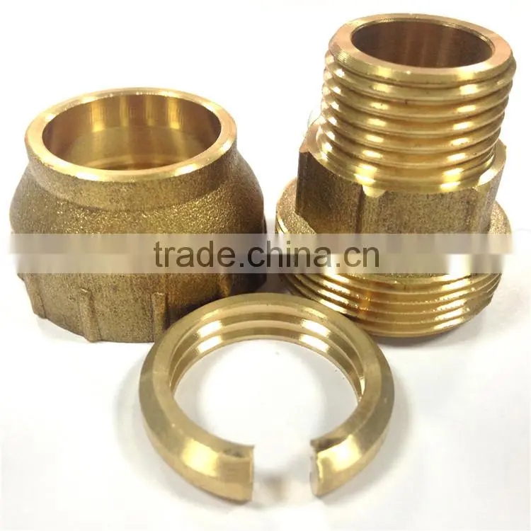 2016 female / equal straight DZR brass screw fittings for PE pipes