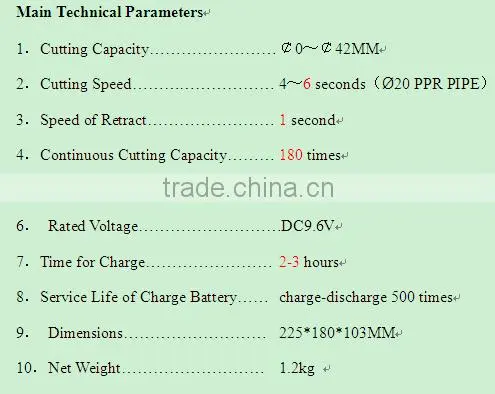 Electric Pipe Cutter Cutting Hand Tools for PVC PPR PEX Plastic pipe 32 40mm
