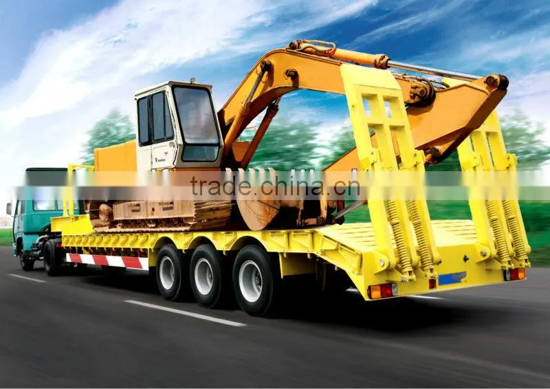 Good Quantity Dongfeng Tri-axle Semi-trailer/Low bed semi-trailer/for construction machinery transport