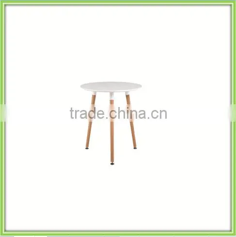 Solid Wood Legs And Blue Round Coffee Table Wood