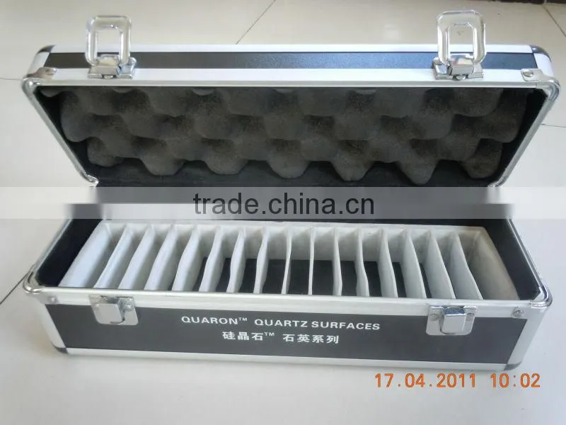aluminum sample case trolley trolley case with rolling display box for tile with logo print