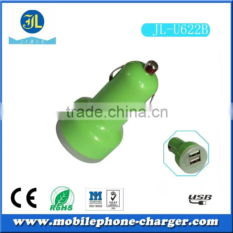 Zhongshan factory direct 2 ports usb car charger made in China