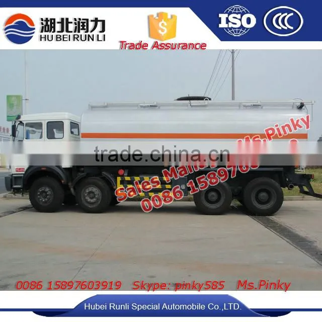 Baotou Beiben Diesel Tanker Truck 8*4 30000Litres