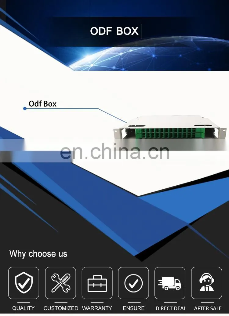Fiber Optic Terminal Sc LC FC ST 12 24 48 PORT Rack Mount ODF Patch Panel 19inch empty/Full Load Optical Distribution Frame