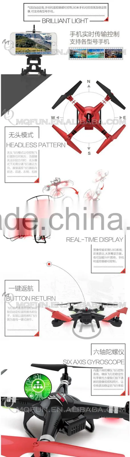 Mini Qute RC remote control flying Helicopter Quadcopter Headless 3D tumbling WIFI Image transmission electronic toy NO.Q222