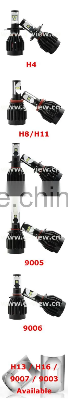 2015 superbright h7 led headlight,Creechip T6 4000lm auto led headlight kit