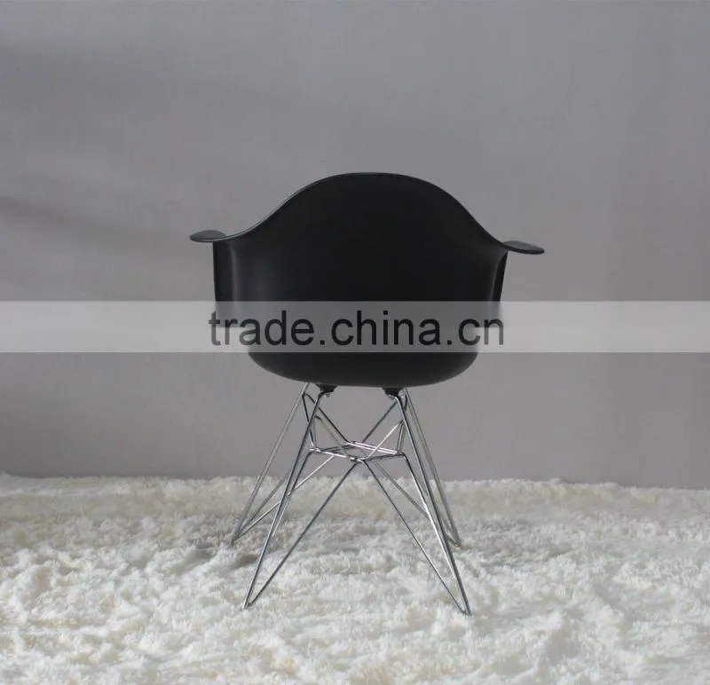 DAR Series pp plastic stainless steel leg cafe chairs